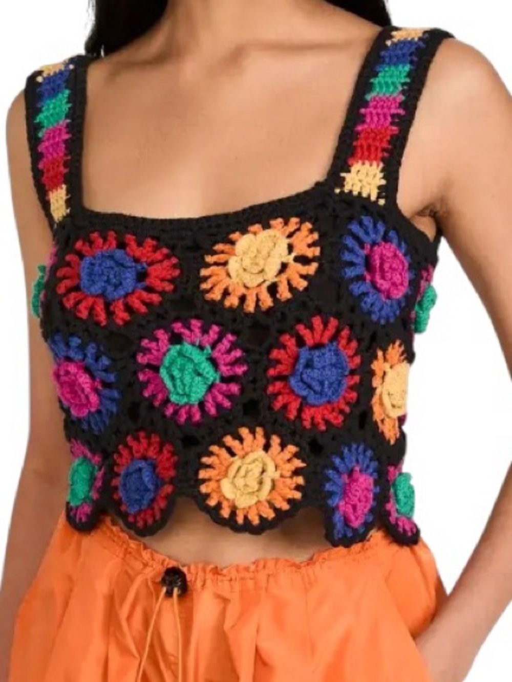Farm Rio Crochet Crop Top - Medium - NWT